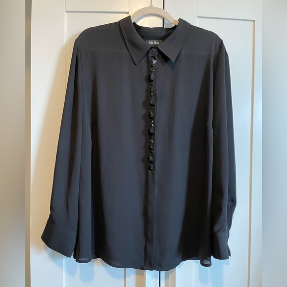 💛Lily Moss Jeweled Button Up Shirt. Size 2X. - Picture 2 of 4